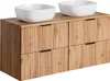 Armoire De Salle De Bain 120 Cm En Chêne Wotan Avec Lavabos Voir les images du produit 1