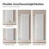 EMKE Heizkörper Flach 160 x 53,8 cm Einlagig 877 W Weiß Produktbild-Vorschau 5