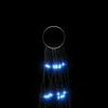 A close-up of a decorative LED Christmas tree light strand hanging against a black background. Voir les images du produit