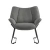 Leinen Loungsessel Relaxsessel Lesesessel Ohrensessel Produktbild-Vorschau 3