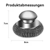 6 Stš¹ck Stahlwolle Schrubber mit Griff fš¹r Produktbild-Vorschau 5