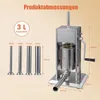 COSTWAY Manueller Wurstfüller 3L, vertikale Produktbild-Vorschau 3
