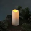LED Mini Kerze/Grabkerze - flackernd - H: 10cm, D: 5cm - Timer + Sensor - bis 750h - weiß Produktbild-Vorschau