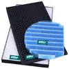 Three air filters are shown, with one partially obscuring another. The filters are layered on top of each other, with the front filter angled to show its pleated surface. Anteprima dell’immagine prodotto