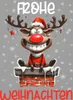 Frohe Weihnachten lustiger Elch Reh Rentier - Weihnachten Produktbild-Vorschau 3