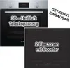 A collage showing a Bosch oven and a PKM induction hob, with marketing text overlays. Produktbild-Vorschau