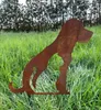 Sitzender Hund mit Katze 50x58cm zum Stecken Gartenstecker Produktbild-Vorschau 2