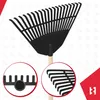 KOTARBAU® Laubrechen Kunststoff 45 cm mit Stiel Laubbesen Produktbild-Vorschau 6