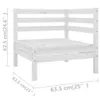 11-tlg. Garten-Lounge-Set Massivholz Kiefer Weiß Produktbild-Vorschau 5