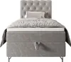 Gepolstertes Boxspringbett 100x200 ADRIA 2 - hellgrau Produktbild-Vorschau 5