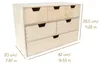 Creative Deco Mini Houten Kist met 6 laden, 42 x 20 x 28.5 Productafbeelding-voorbeeld 2