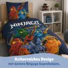 Lego Ninjago Bettwäsche 2-teilig 135x200 80x80 cm aus 100% Produktbild-Vorschau 3