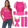 Damen-Neon-Party-Outfit im Stil der 80er/90er Jahre: Sexy Produktbild-Vorschau 2