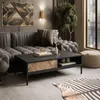 LIAM Couchtisch mit Schublade schwarz + Liam Gold Produktbild-Vorschau 2