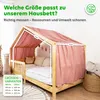 Himmel für Hausbett aus Musselin - Länge 320, 360 oder 420 Produktbild-Vorschau 4