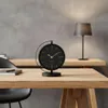 Tischuhr H20cm Schwarz Gold Metall Vintage Retro Metalluhr Produktbild-Vorschau 3
