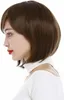 WIG ME UP Perücke kurz Bob Longbob Scheitel Braun Produktbild-Vorschau 2