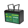 A black lithium-ion battery with a green label and silver handles, presented on a white background. Náhled obrázku produktu
