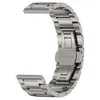 A close-up studio shot of a silver metal watch strap. Produktbild-Vorschau