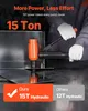 A person using a hydraulic punch tool on a metal sheet. Náhled obrázku produktu
