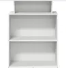 A white reception desk with multiple shelves. Podgląd zdjęcia produktu