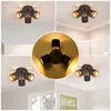 ZMH Deckenleuchte 3 Flammig Deckenlampe Schwarz Rund Produktbild-Vorschau 4