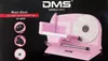 The image shows the packaging of a pink meat slicer with product details and images of its components. Náhľad obrázku produktu