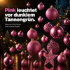 Weihnachtskugeln Set ONBEST Pink 128-teilig – bruchsichere Produktbild-Vorschau 4
