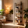 Scaffale da terra Relaxdays, moderno scaffale a scala con 5 Anteprima dell’immagine prodotto 2