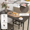 3dílná sada kuchyňských stolů ve výšce pultu, průmyslový Náhled obrázku produktu 3