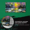 Wandbild Leinwand Bilder mit Uhr 60x30 Winter Landschaft Produktbild-Vorschau 5