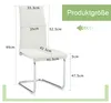 Białe krzesła do jadalni, zestaw 4 sztuk – eleganckie Podgląd zdjęcia produktu 5