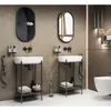 PUNO Console avec lavabo 550x860x360mm, noir mat Voir les images du produit 2
