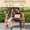 Ławka ogrodowa COSTWAY z drewna, dwuosobowa, odporna na Podgląd zdjęcia produktu 4
