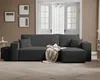 Idohome–Moderne Ecksofa PARIS mit Hockern mit Produktbild-Vorschau 4
