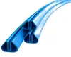 Two blue plastic profiles are shown on a white background. Produktbild-Vorschau