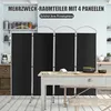 COSTWAY 221 x 188cm Raumteiler Trennwand, Paravent klappbar Produktbild-Vorschau 2
