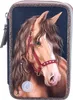 A close-up of a pencil case with a horse design. Náhled obrázku produktu