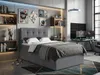 NORDELO Boxspringbett INCANTO 120x200 cm AMOR Velvet Grau Produktbild-Vorschau 7