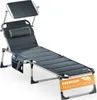 CASARIA® Sonnenliege Bari klappbar Wetterfest mit Dach Produktbild-Vorschau 1