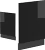 Two black cabinet fronts with gray bases are shown against a white background. Náhled obrázku produktu