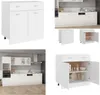 vidaXL Schubunterschrank Weiß 80x46x81,5 cm Holzwerkstoff - Produktbild-Vorschau 1