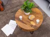 Couchtisch Sheesham Massivholz / Metall 60x44,5x60 cm Tisch Produktbild-Vorschau 5