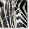 Wanduhr - Quadrat - Glasuhr - Zebra Streifen Tierwelt Produktbild-Vorschau 1