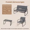 COSTWAY 4 tlg. Gartenmöbel Set, Lounge Möbel Outdoor mit 2 Produktbild-Vorschau 3