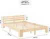 Homestyle4u Drevená posteľ 140x200 s 2 zásuvkami Prírodná Náhľad obrázku produktu 8