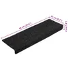 Treppenmatten 5 Stk. Schwarz 65x21x4 cm Nadelvlies Produktbild-Vorschau 8