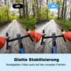 Split image showing a bicycle path with stabilization effect on/off. Produktbild-Vorschau