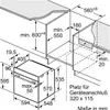 Diagram showing installation dimensions for a built-in oven and hob. Produktbild-Vorschau