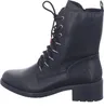 A side view of a black lace-up boot. Podgląd zdjęcia produktu